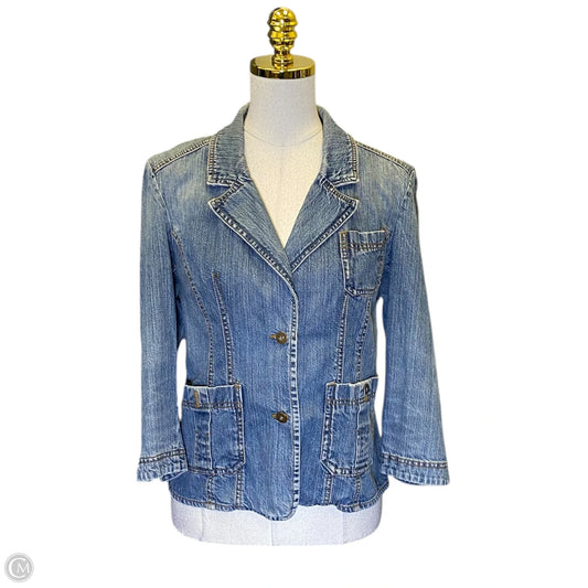 Jacket Denim By Dkny In Blue, Size: L