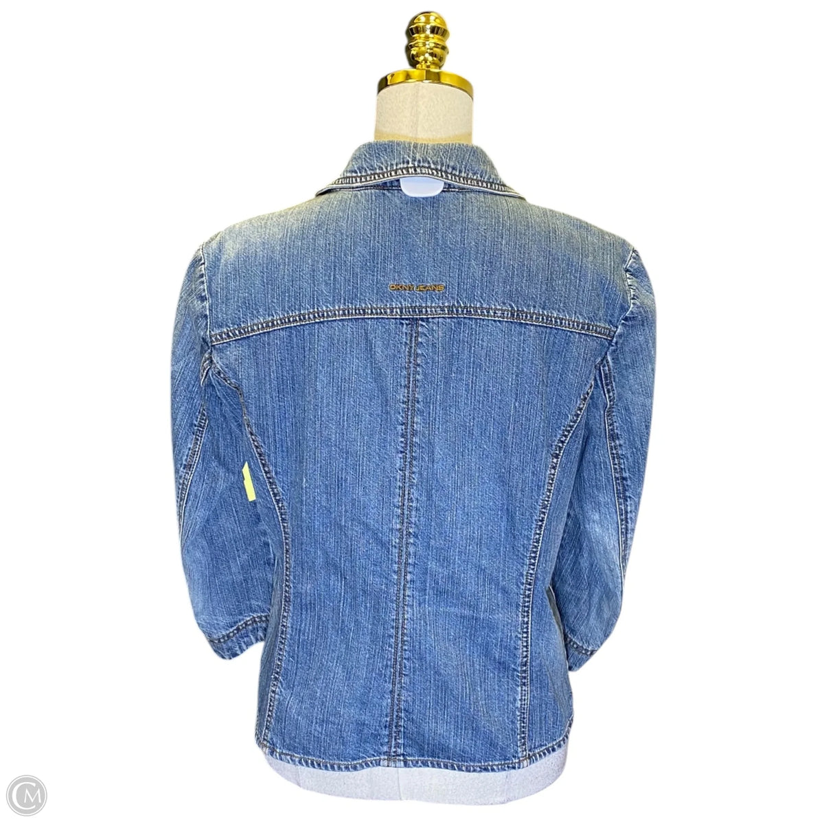 Jacket Denim By Dkny In Blue, Size: L
