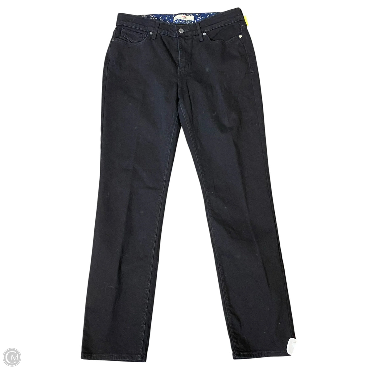 Jeans Straight By Levis In Black, Size: 12