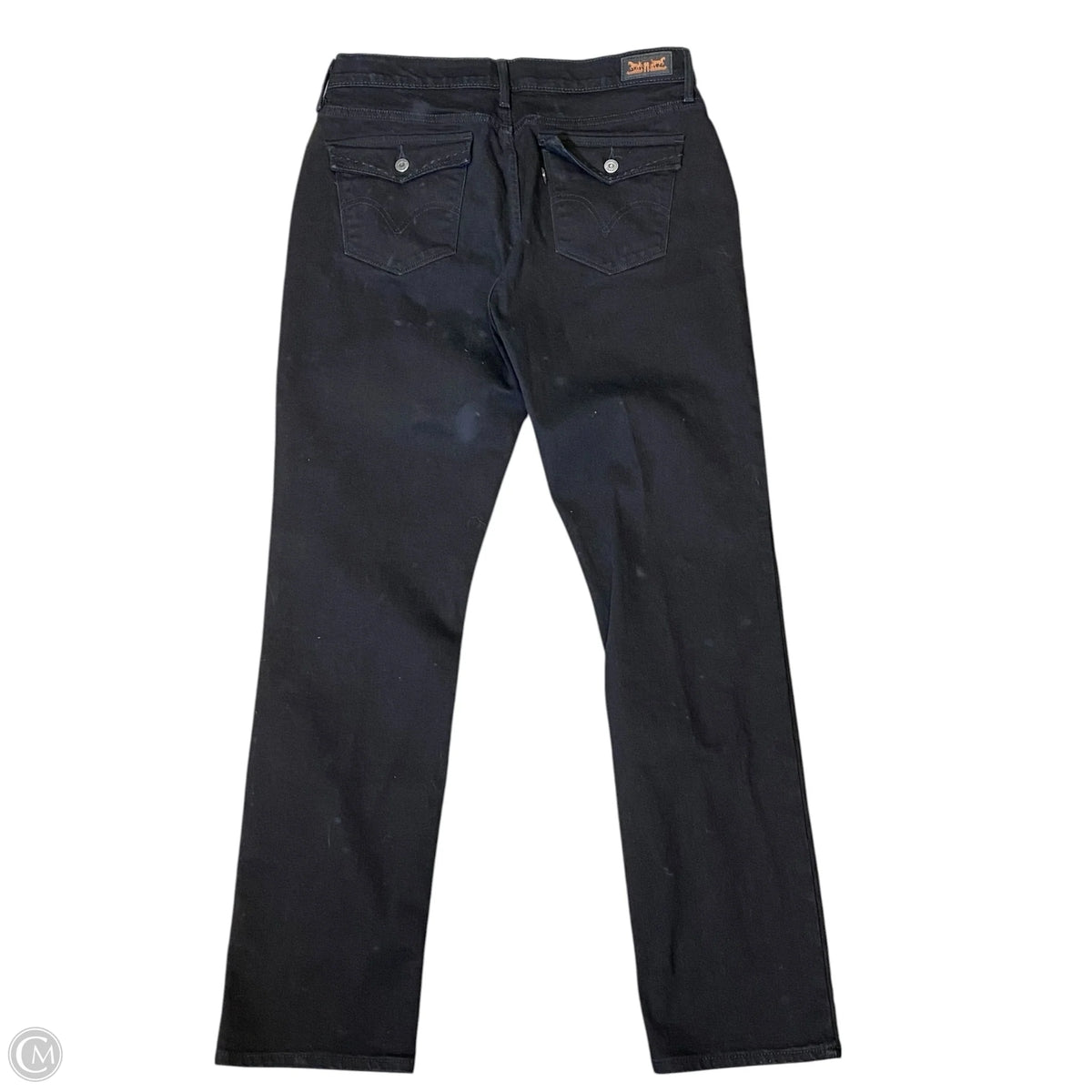 Jeans Straight By Levis In Black, Size: 12