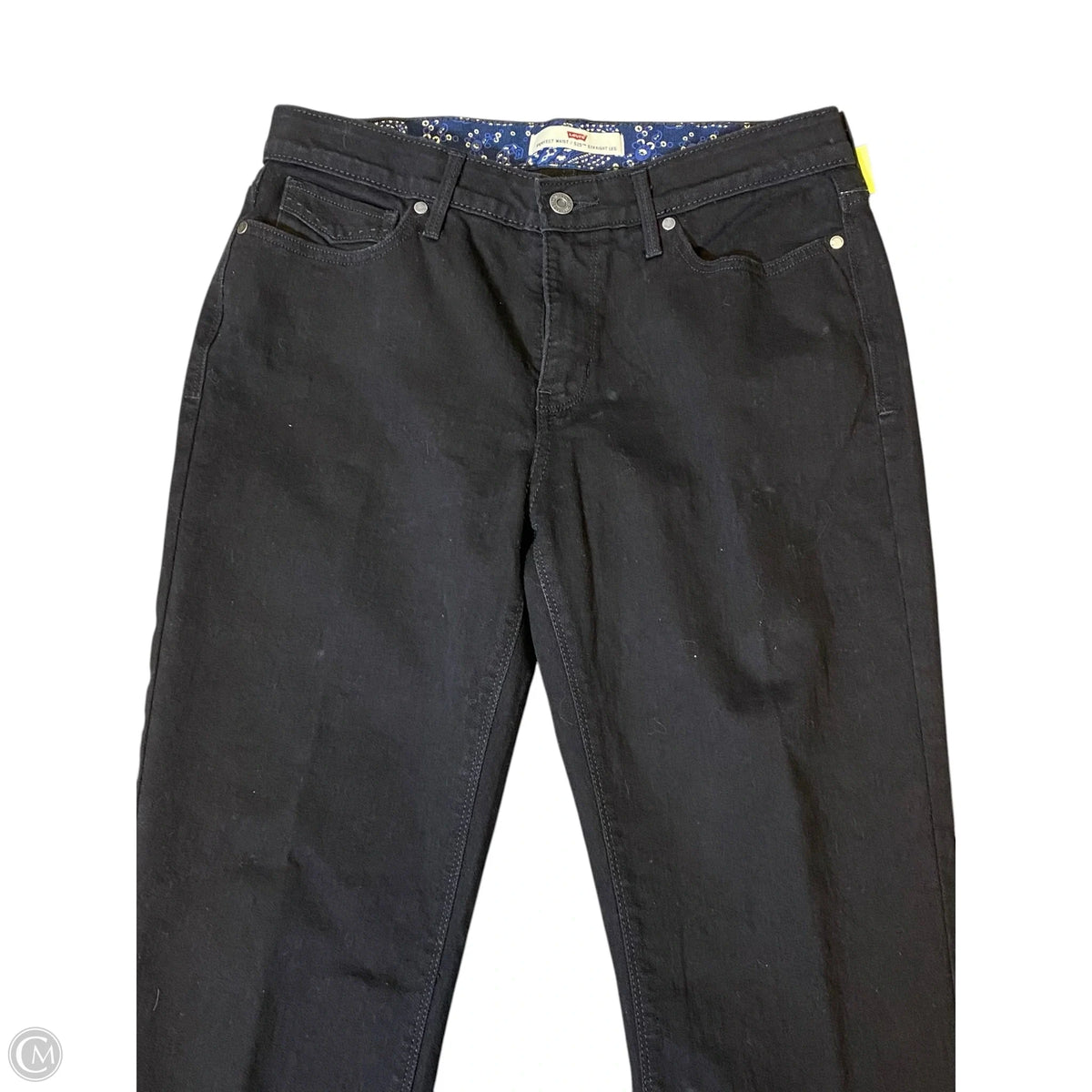 Jeans Straight By Levis In Black, Size: 12