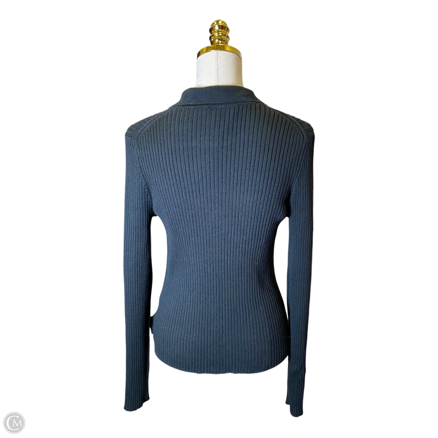 Top Long Sleeve By Calvin Klein In Black, Size: M