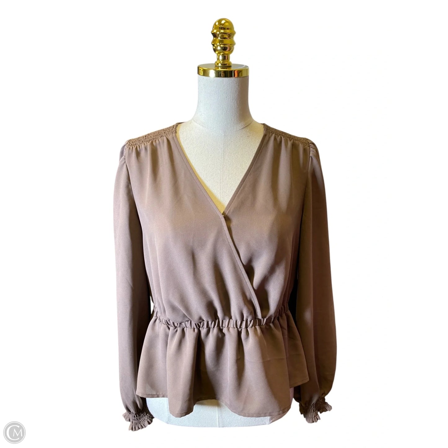 Top Long Sleeve By Loft In Brown, Size: M