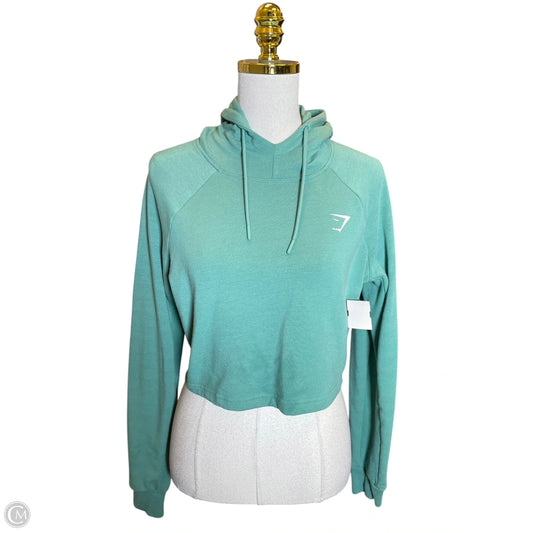 Sweatshirt Hoodie By Gym Shark In Green, Size: M