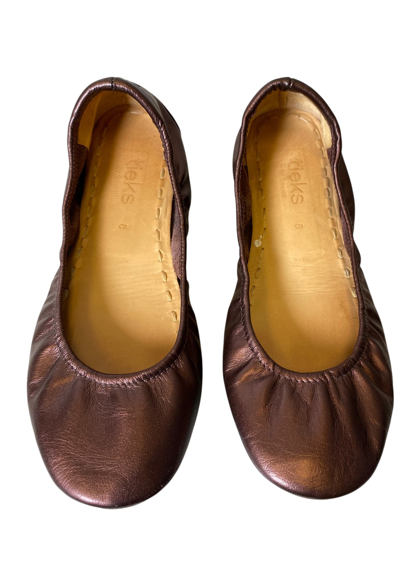 Shoes Flats By Tieks In Bronze, Size: 8