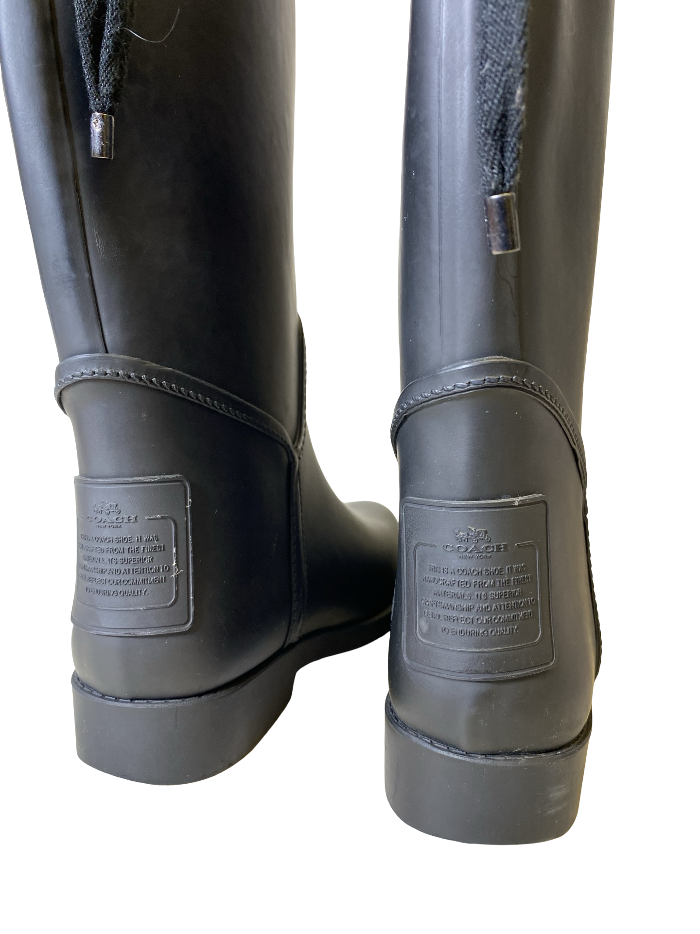 Boots Designer By Coach In Black, Size: 8