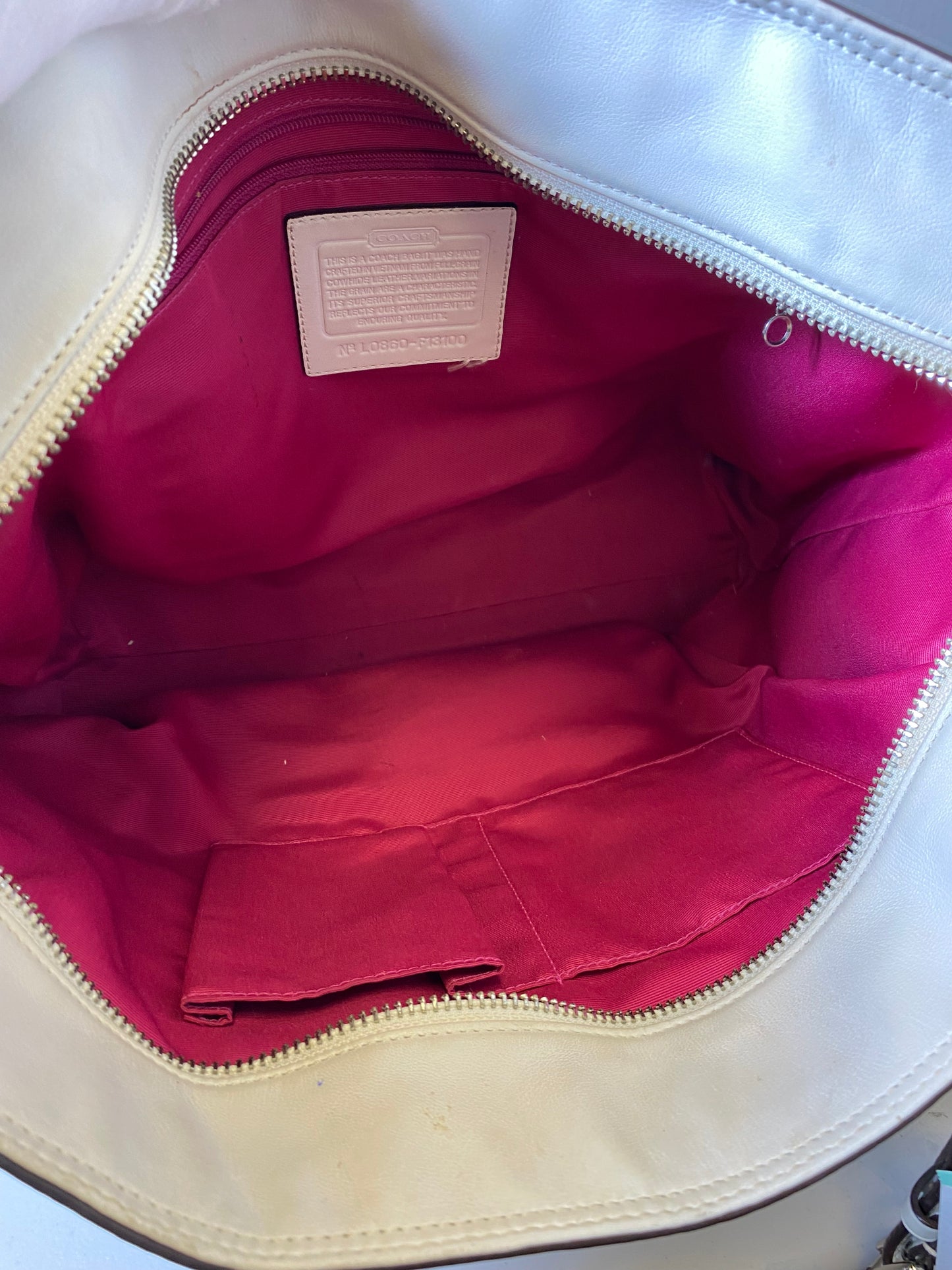 Handbag Designer By Coach, Size: Large